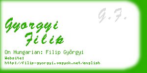 gyorgyi filip business card