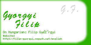 gyorgyi filip business card